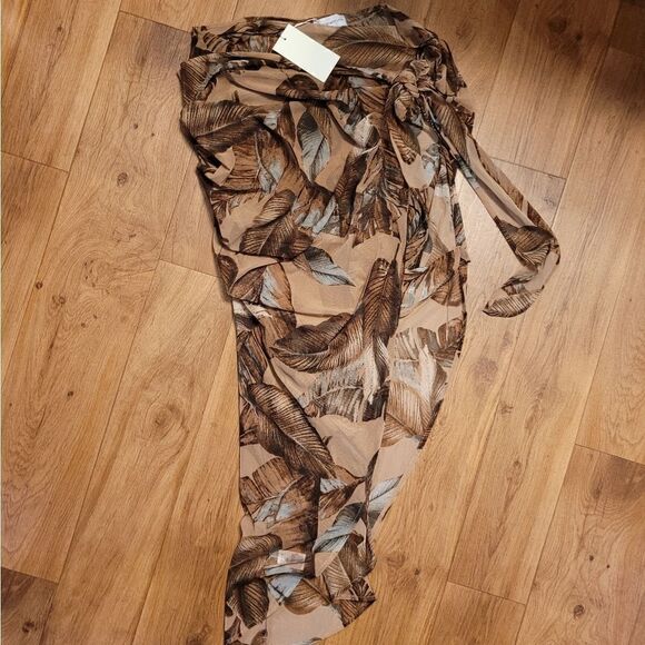 Melrose With Love Swimwear Sarong Brown Size L - Picture 1 of 5